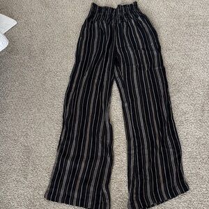 Billabong Black and White Striped Pants